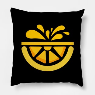 Lemon And Slices Of Lemon Cartoon Pillow