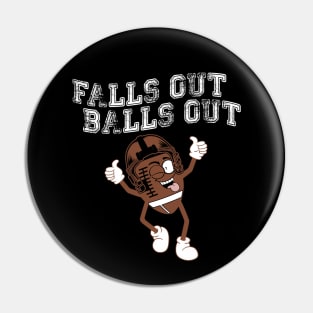 Fall's Out Balls Out Retro Autumn Pin