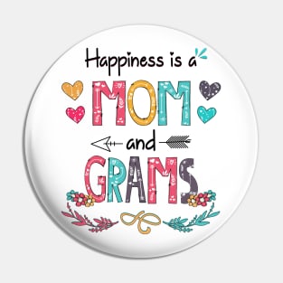 Happiness Is A Mom And Grams Wildflower Happy Mother's Day Pin