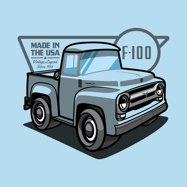 Diamond Blue F-100 - 1956 by jepegdesign