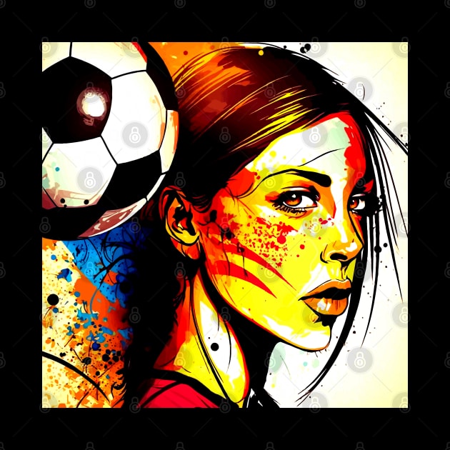 Soccer Player Graffiti Art Splash Paint by MaystarUniverse