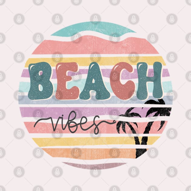 Beach Vibes Summer Retro Design by Mastilo Designs