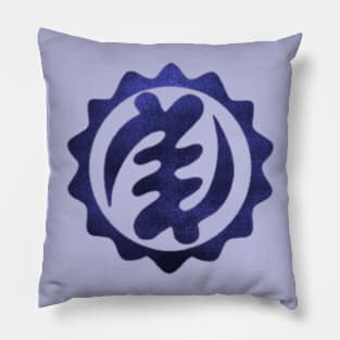 Blue adinkra Pillow