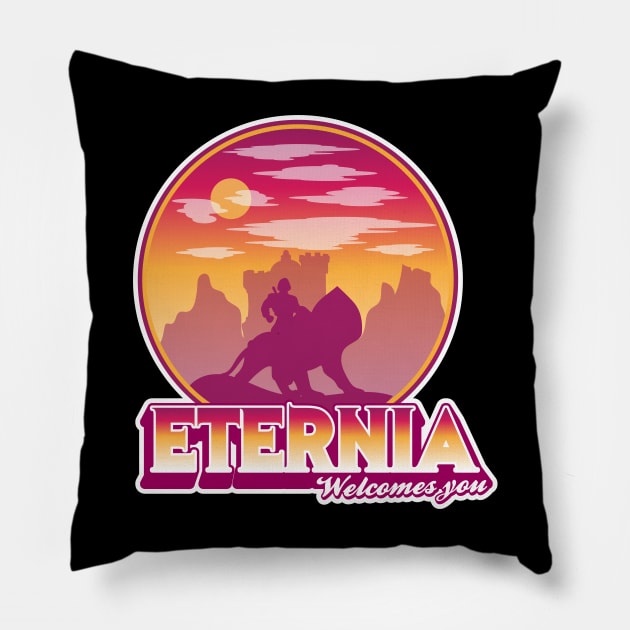 Eternia Welcomes You Pillow by SuperEdu