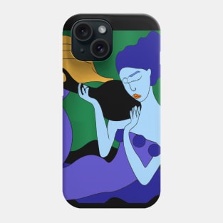 Painting of "Whispers Into The Night" in Henri Matisse Style Phone Case