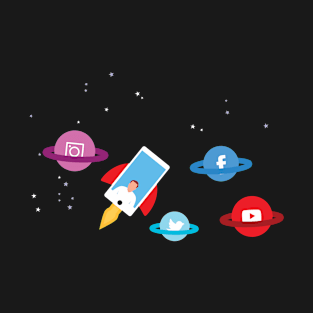 Social Media Galaxy T-Shirt