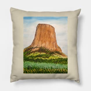 Devils Tower monument Pillow