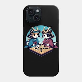 Kawaii cat samurais go board game baduk Phone Case