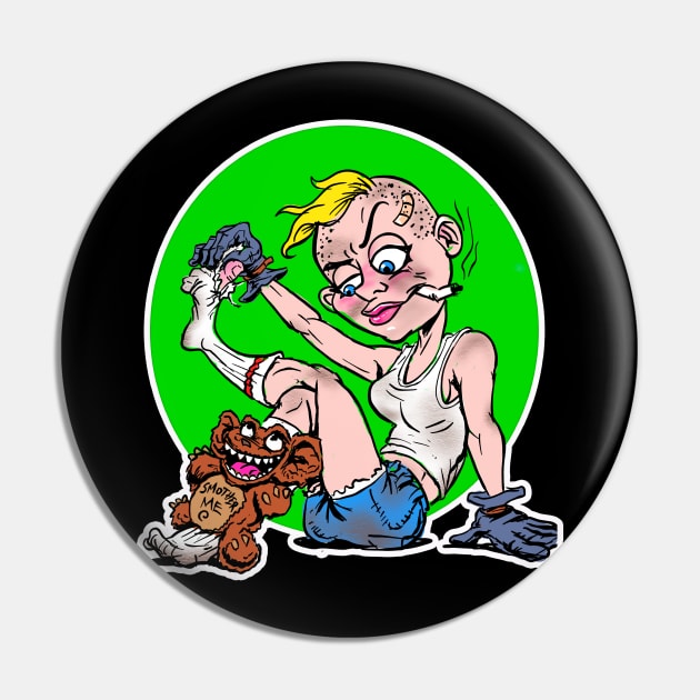 Tank Girl Relaxing Pin by Biomek