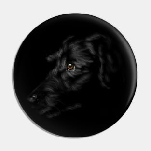 Black Lab, labrador retriever Pin