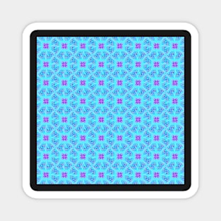 Pink and Blue Geometrics. A geometric pattern in soft blue and pink. Simply gorgeous. Magnet