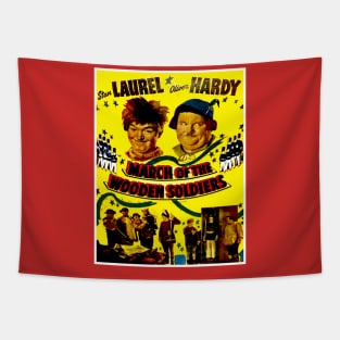 March of the wooden Soldiers Vintage Laurel and Hardy Movie Poster Tapestry