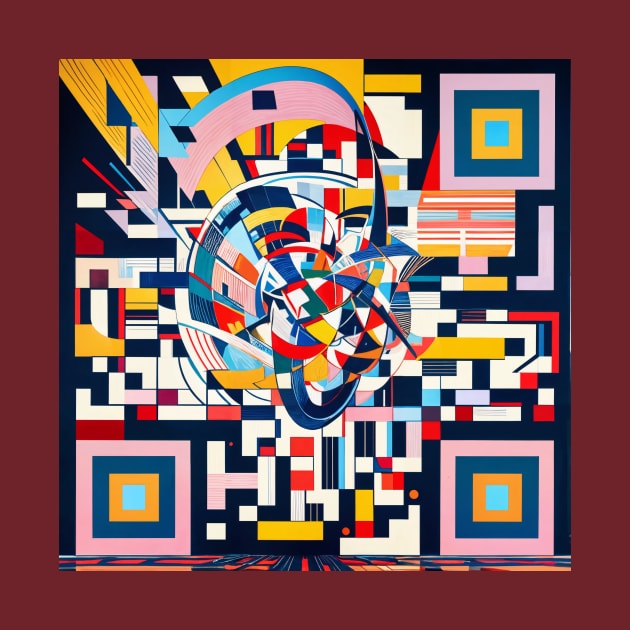 RickRoll QR Code Constructivist Art by ravel.live