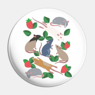 Strawberry Patch Rats Pin