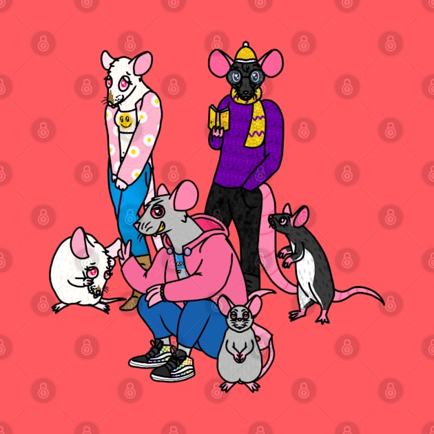 Anthro Rat Gang by Rad Rat Studios