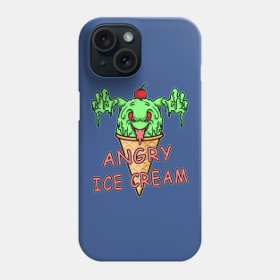 Angry Ice Cream Funny Cartoon Design Phone Case