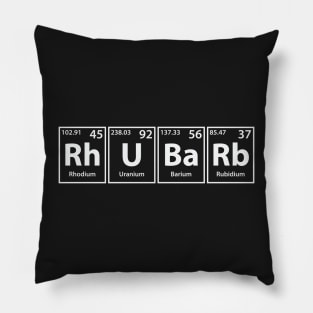 Rhubarb (Rh-U-Ba-Rb) Periodic Elements Spelling Pillow