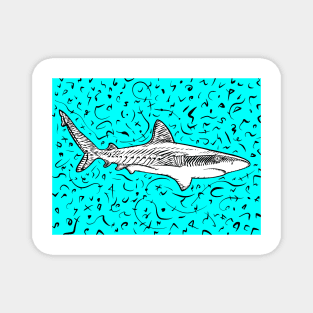 SHARK ink portrait Magnet