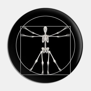 human skeleton Vitruvian Pin