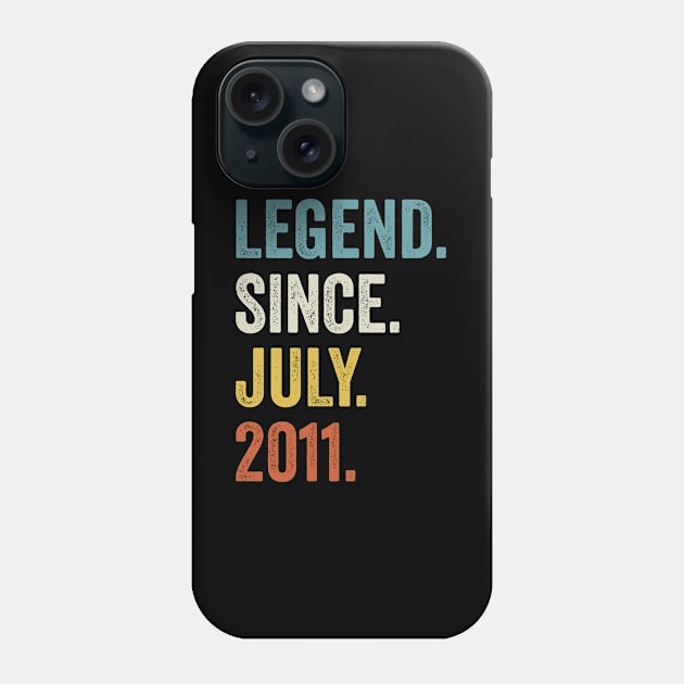 11 Years Old Legend Since July 2011 11th Birthday Phone Case by tobzz