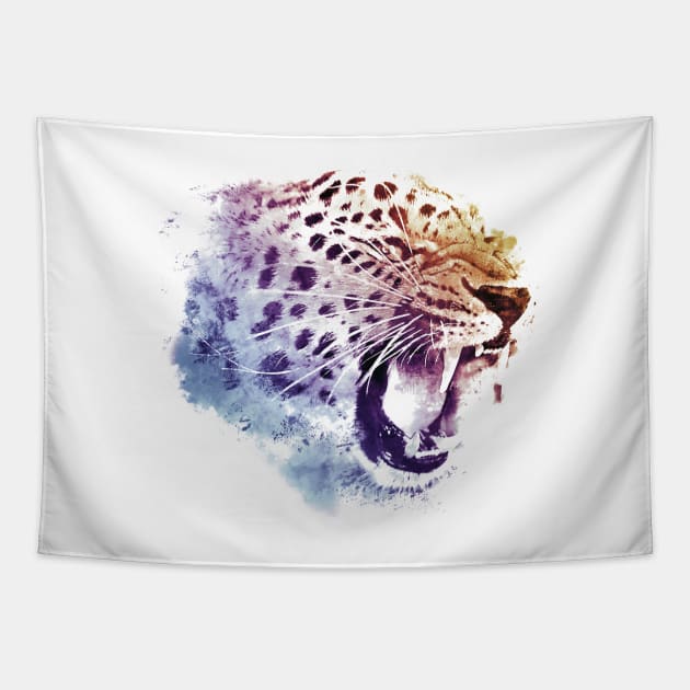 Wild Jaguar Tapestry by SplatterSign