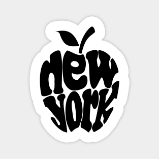 Big Apple New York, black Magnet