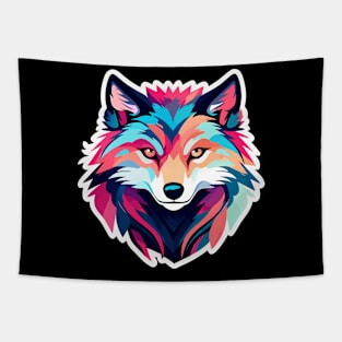 Wolf Illustration Tapestry