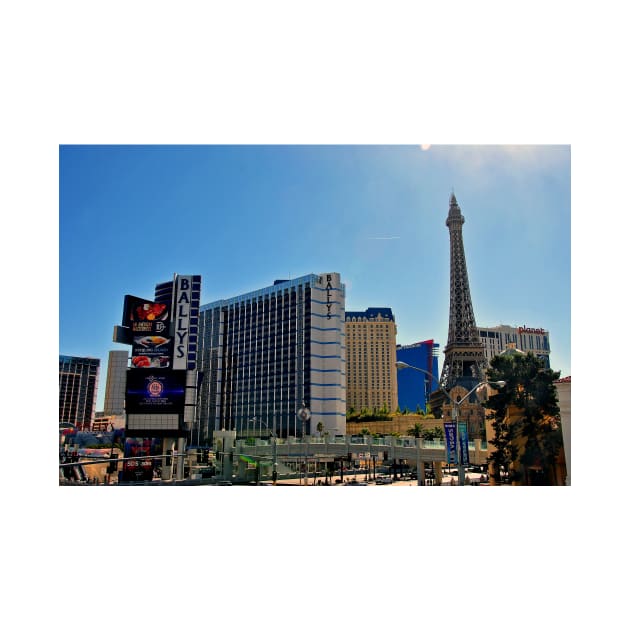 Eiffel Tower Paris and Ballys Hotel Las Vegas America by AndyEvansPhotos