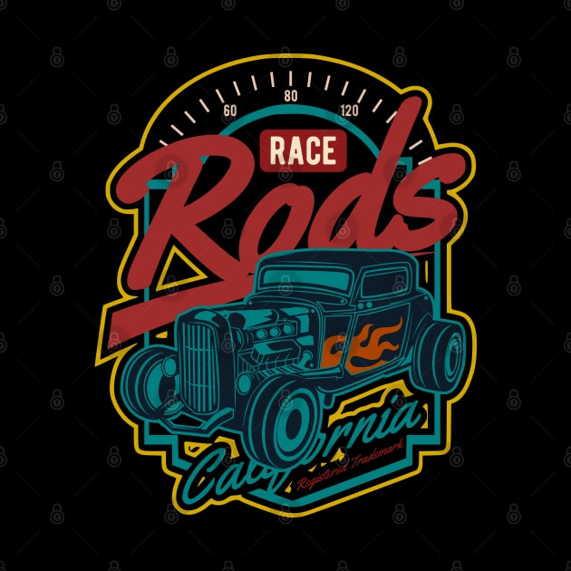 Race Rods California badge vintage by SpaceWiz95