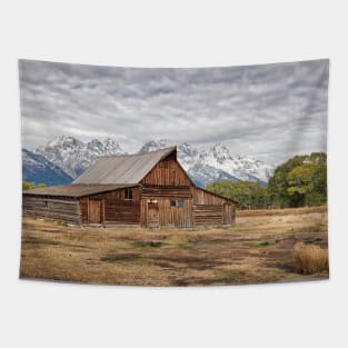 Mormon Row Barn in Grand Teton National Park Tapestry