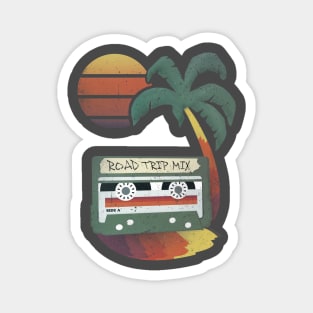 Retro Road Trip Mix Tape Magnet