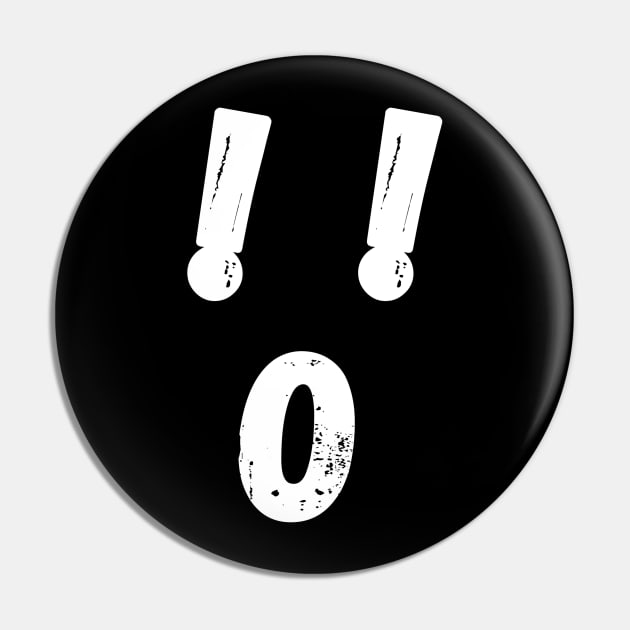 A screaming face made of two exclamation points and the letter 'O' Pin by PopArtyParty