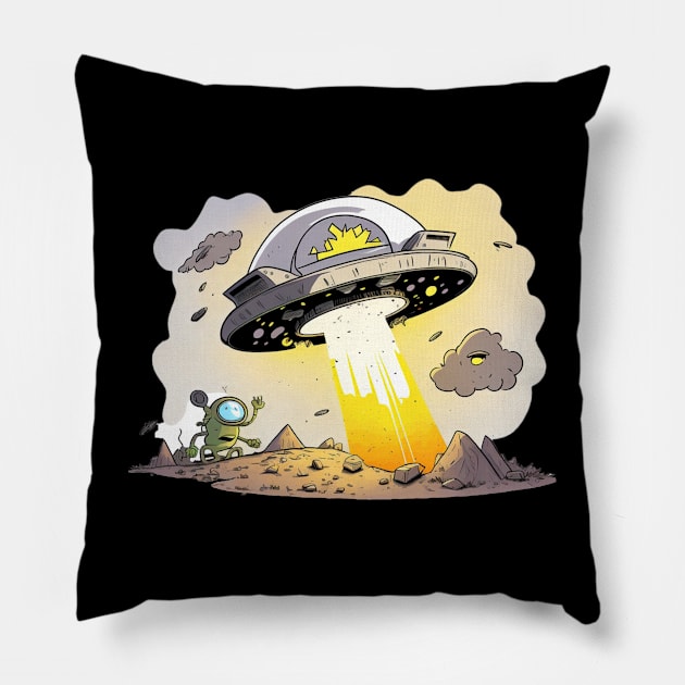 Interstellar Trash Collector Pillow by apsi