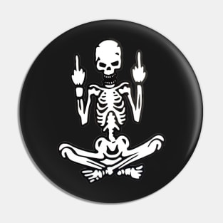 Skeleton Middle Fingers Pin