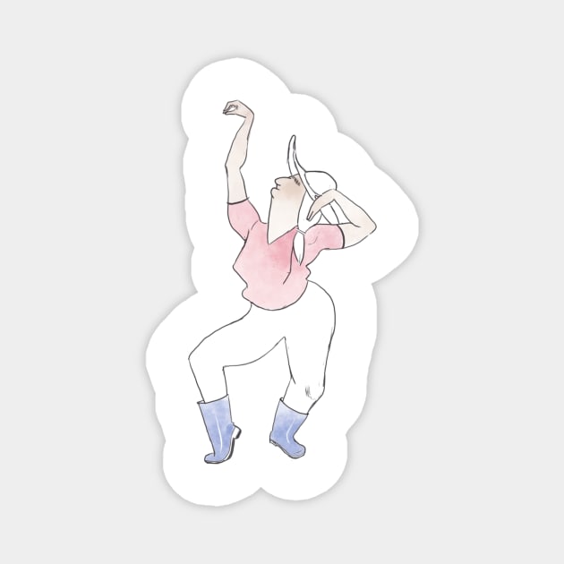 Dancing Granny #4 Magnet by Adam Thornton Illustration