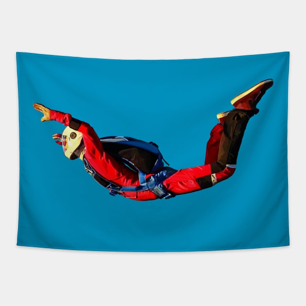 Skydiver Tapestry by sibosssr