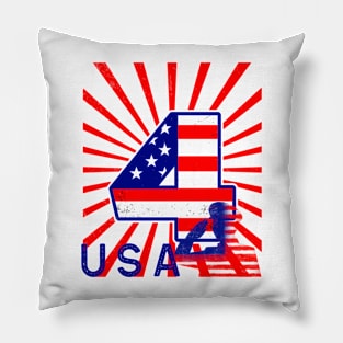 USA PATRIOTIC Soldier Fourth Of July Pillow