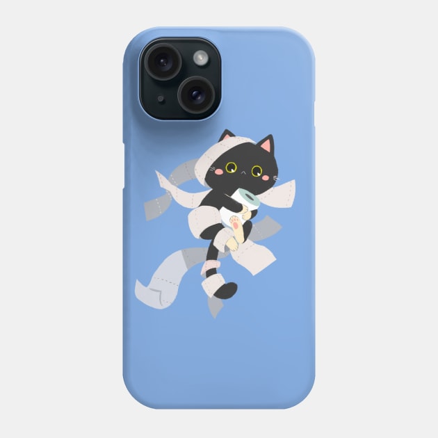 Kitty Toilet Paper Phone Case by vooolatility