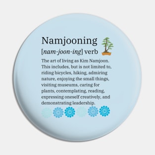 Namjooning - RM of BTS - Indigo - bicycling flowers plants for ARMY Pin