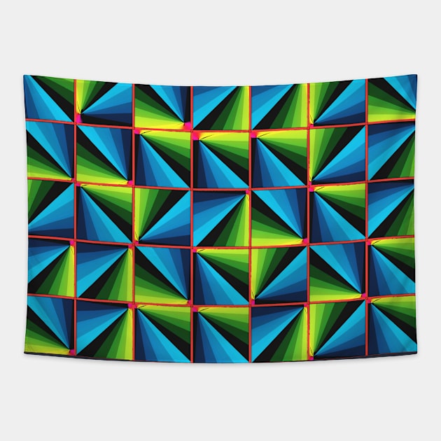 Tiled abstract pattern Tapestry by Gaspar Avila