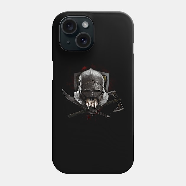 Medieval mercenary skull Phone Case by HereticGraphics