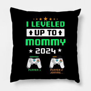 I Leveled Up To Mommy 2024 Soon To Be Mommy First Time Pillow