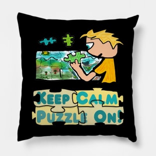Keep Calm Jigsaw Puzzle Pillow