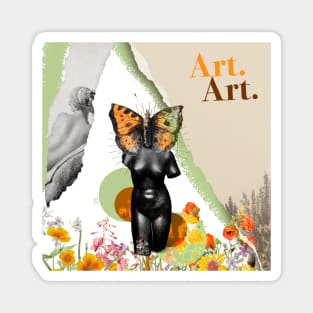 Collage art butterfly Magnet