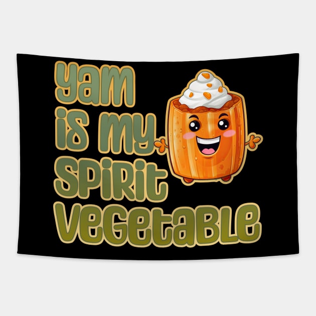 Yam is my Spirit Vegetable Tapestry by DanielLiamGill
