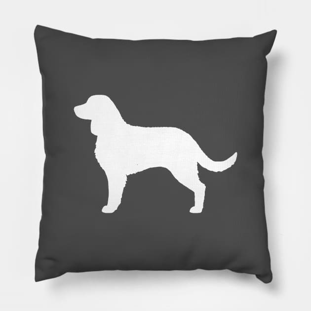 American Water Spaniel Silhouette Pillow by Coffee Squirrel