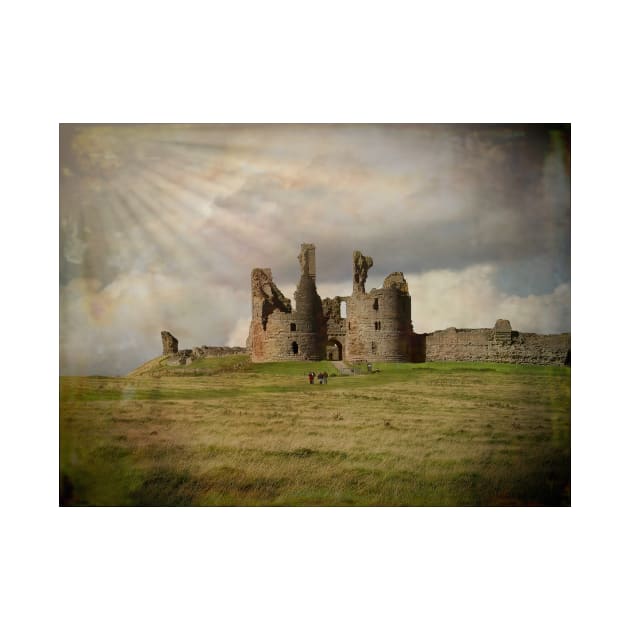 Artistic Dunstanburgh Castle in Northumberland by Violaman
