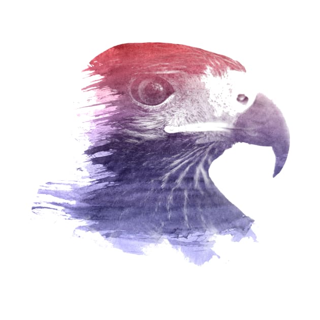 Eagle Superimposed Watercolor by deificusArt