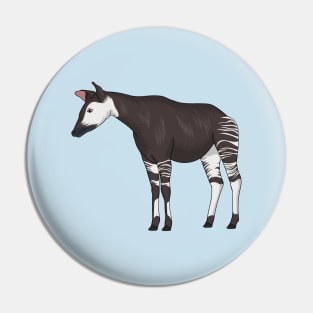 Okapi cartoon illustration Pin