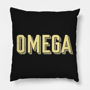 Yellow Omega Sunshine Letter Pillow